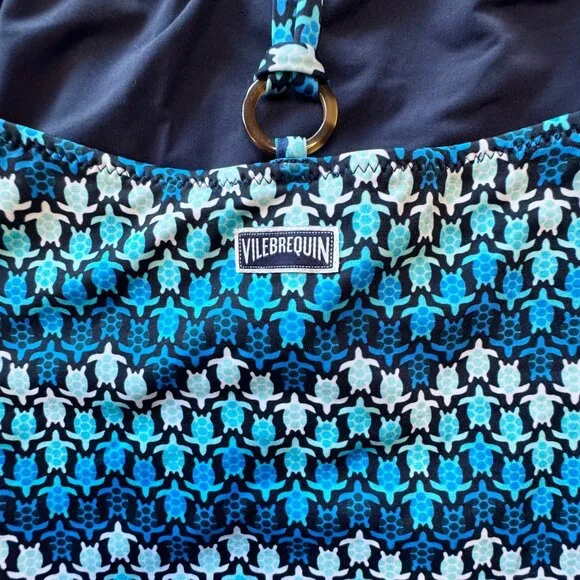 VILEBREQUIN Sea Turtles Swimsuit Girls 6 7 8 128cm NEW Blue Turtle Print NWT - Picture 4 of 11